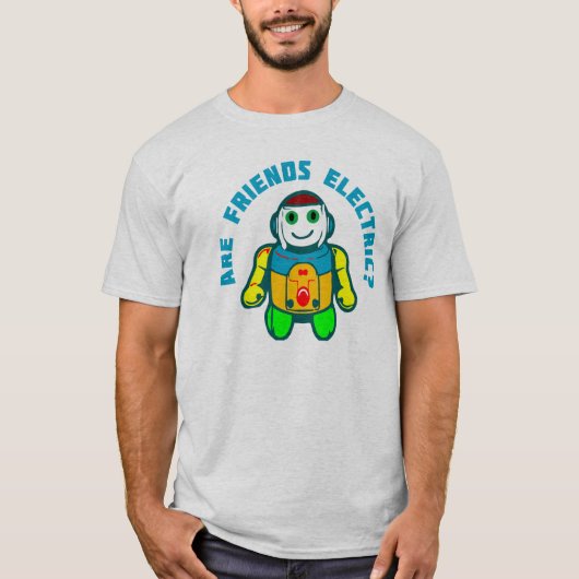 友人は電気ですか。 Tシャツ (正面)