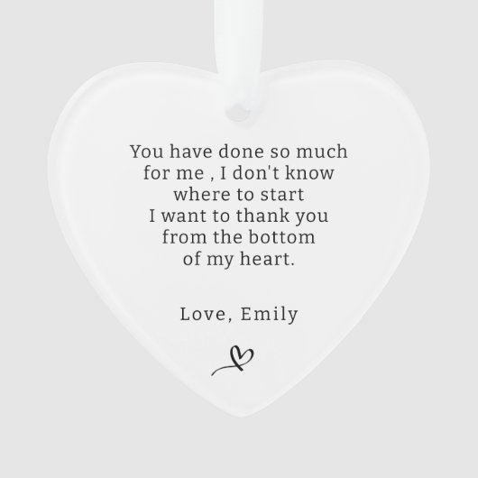 友人へのパーソナライズされた贈り物 オーナメント (正面)