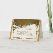 友人へのヴィンテージ・クリスマスの挨拶 シーズンカード (正面)