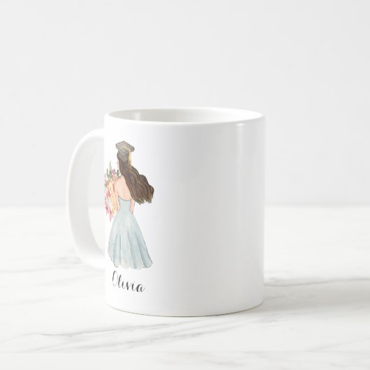 友人への卒業贈最高の与 コーヒーマグカップ (正面左)