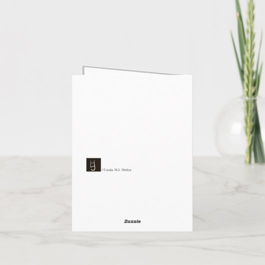 友人への歌の挨拶状 カード (裏面)