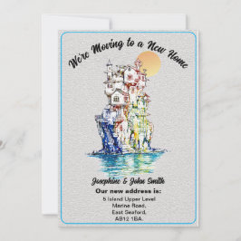 友人への簡単な住所変更通知 案内状