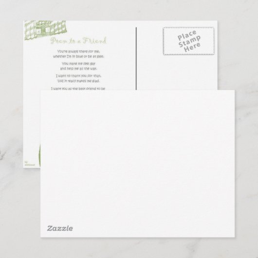 友人への詩 ポストカード (正面/裏面)