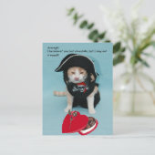 友人または家族のためのおもしろいなバレンタイン シーズンポストカード (スタンド正面)