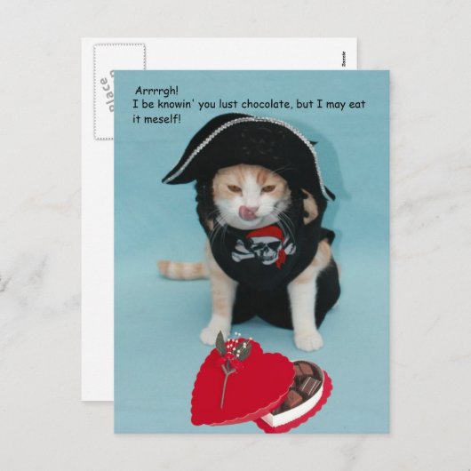 友人または家族のためのおもしろいなバレンタイン シーズンポストカード (正面/裏面)