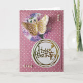 友人や家族のための美しい誕生日カード。 サンキューカード (正面)