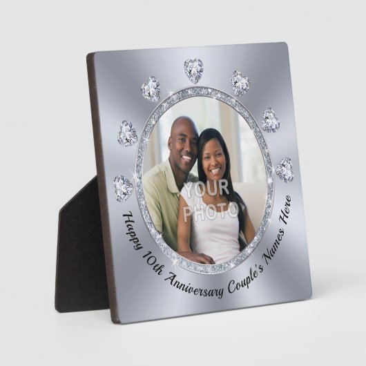 友人や家族への10周年の贈り物 フォトプラーク