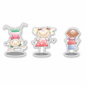 友人よくはしゃぐスケッチ シール (正面)