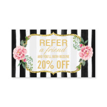 友人を参照する | ピンクのフローラストライプ金ゴールド紹介