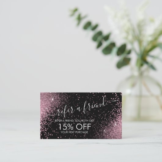 友人を参照 – ピンクグリッター – シルバー紹介 紹介カード (スタンド正面)