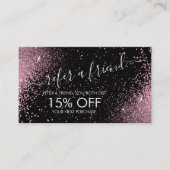 友人を参照 – ピンクグリッター – シルバー紹介 紹介カード (正面)