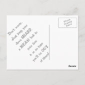 友人を応援するためのおもしろカード... ポストカード (裏面)