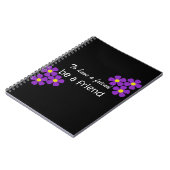 「友人を持つためには、友人になろう」 – 友情引用文 ノートブック (左側)