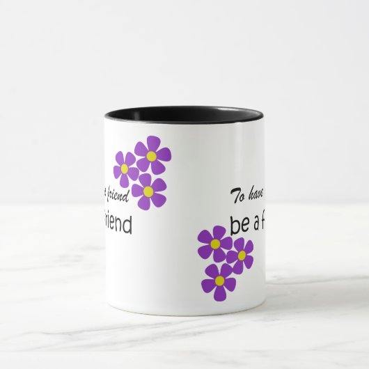 "友人を持つために、友人"の-友情の引用文があって下さい マグカップ (中央)