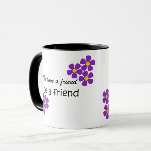 "友人を持つために、友人"の-友情の引用文があって下さい マグカップ (正面左)