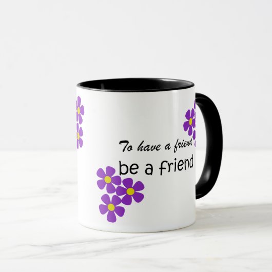 "友人を持つために、友人"の-友情の引用文があって下さい マグカップ (正面右)
