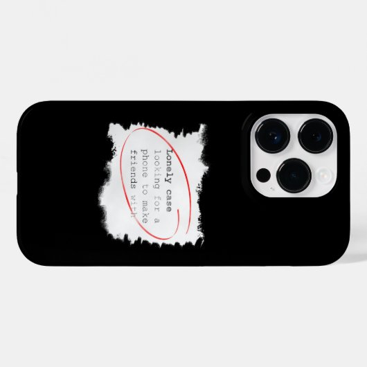 友人を探している孤独なケース – 分類された広告 –  Case-Mate iPhoneケース (裏面 (横))