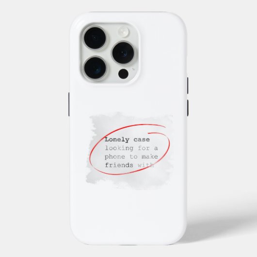 友人を探している孤独なケース – 分類された広告 – Case-Mate iPhoneケース (裏面)