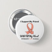 友人を支える子宮内膜がん 缶バッジ (正面&裏面)