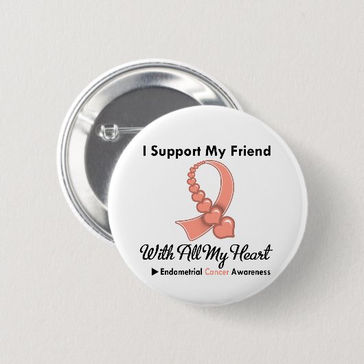 友人を支える子宮内膜がん 缶バッジ (正面&裏面)