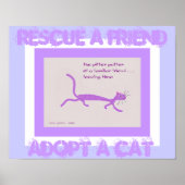 友人を救う – 猫のポスターを採用 ポスター (正面)