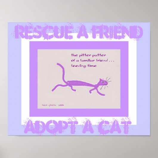 友人を救う – 猫のポスターを採用 ポスター (正面)