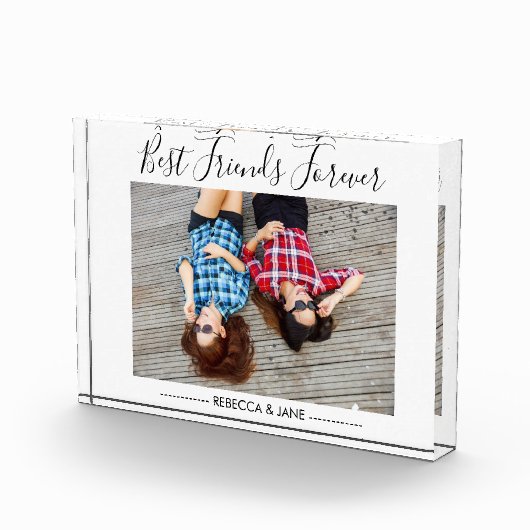 友人を最高の永遠にスクリパーソナライズされたプト フォトブロック (右)