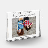 友人を最高の永遠にスクリパーソナライズされたプト フォトブロック (左)