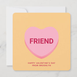 友人オレンジ語の会話ハートバレンタインデーのカード