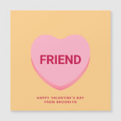 友人オレンジ語の会話ハートバレンタインデーのカード (正面)