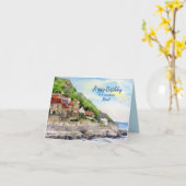 友人オン誕生日ルンスウィックベイウォーター色 カード (黄色い花)