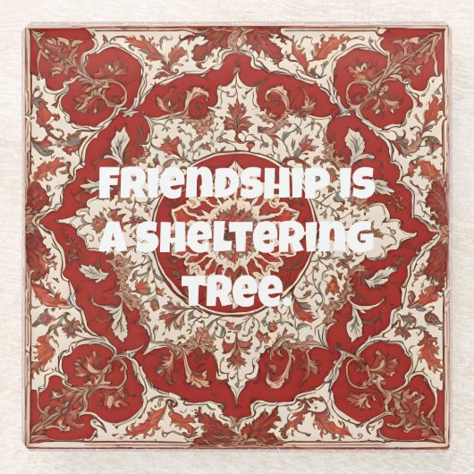 友人カスタムペルシャのタイルの記念品 ガラスコースター (正面)