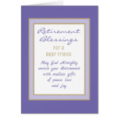 友人カードの退職恵み (正面)