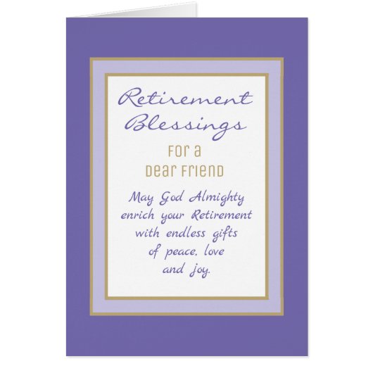 友人カードの退職恵み (正面)