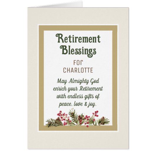 友人カードの退職恵み (正面)