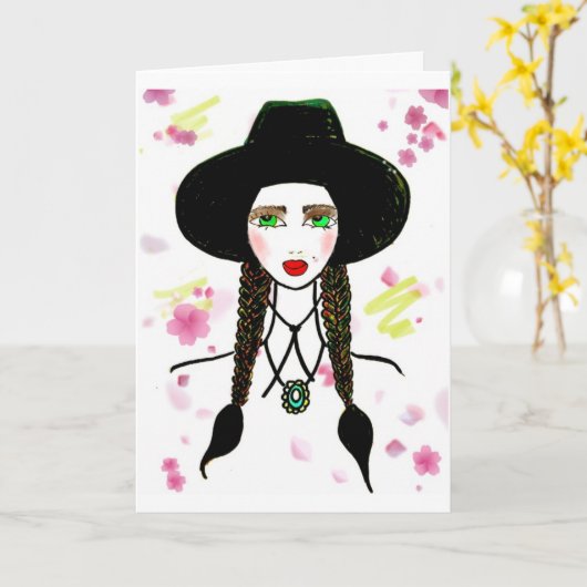 友人カード カード (黄色い花)