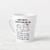 友人ギフトが死ぬまで友達最高のだと思う カフェラテマグ (左アングル)