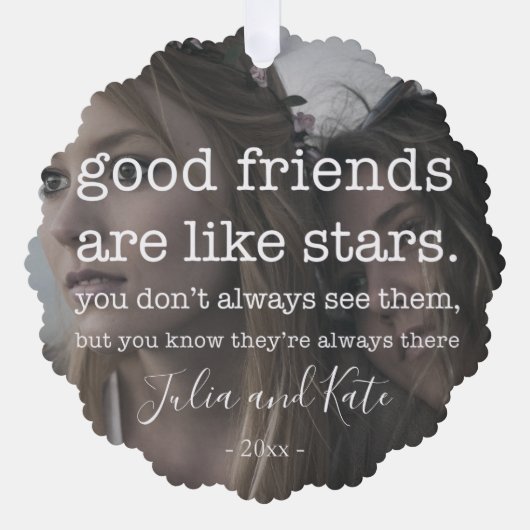 友人クリスマスプレゼントラベル オーナメントカード (正面)