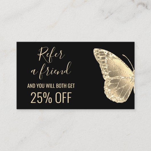 友人ゴールデンバタフライ名刺を参照する 名刺 (正面)