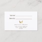 友人ゴールデンバタフライ名刺を参照する 名刺 (裏面)