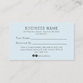 友人サロン紹介カードを参照 名刺 (裏面)