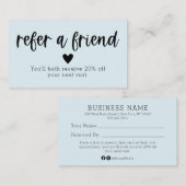 友人サロン紹介カードを参照 名刺 (正面/裏面)