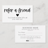 友人サロン紹介カードを参照 名刺 (正面/裏面)