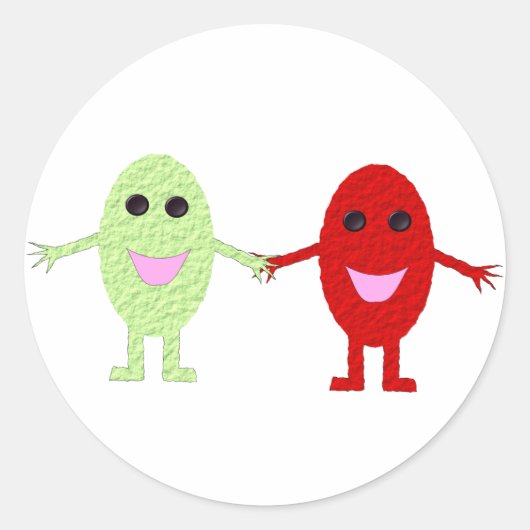 友人ステッカー ラウンドシール (正面)