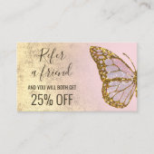 友人バタフライロゴを参照する 名刺 (正面)