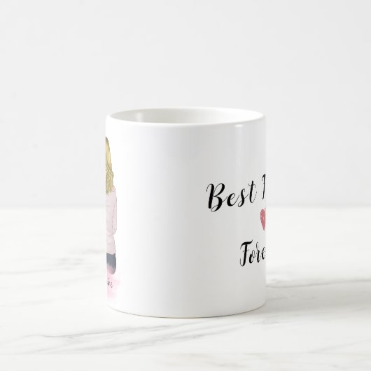 友人パーソナライズされたに対するギフト最高のメッセージ コーヒーマグカップ (中央)