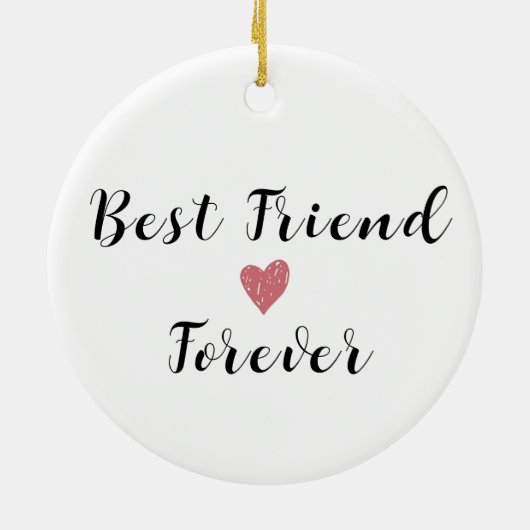 友人パーソナライズされたに対するギフト最高のメッセージ セラミックオーナメント (裏面)