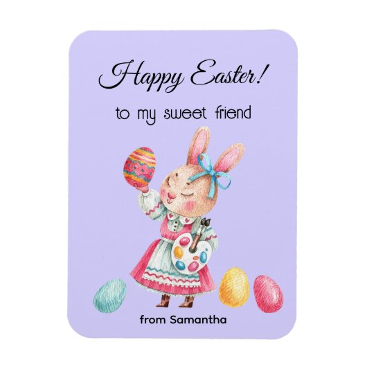 友人パーソナライズされたのハッピーイースター柔軟性 マグネット (縦)