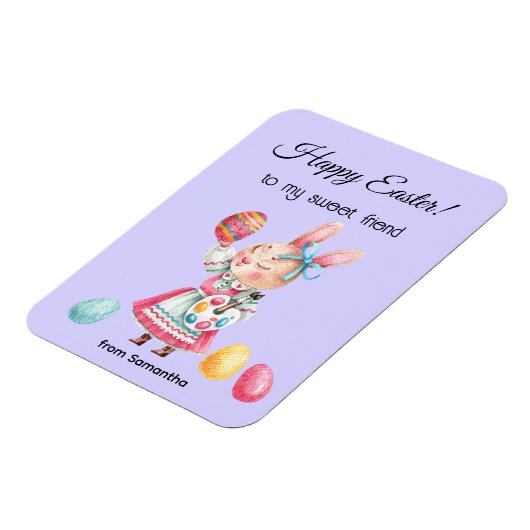 友人パーソナライズされたのハッピーイースター柔軟性 マグネット (左側)