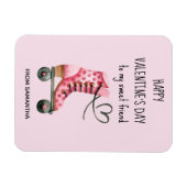 友人パーソナライズされたのバレンタインデーの柔軟性 マグネット (横)